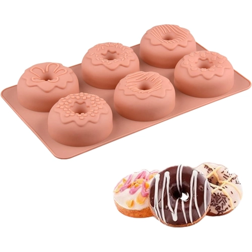 FORMA SILIKONOWA donut foremki NA BABECZKI DO OPONEK pączki z dziurką 6szt